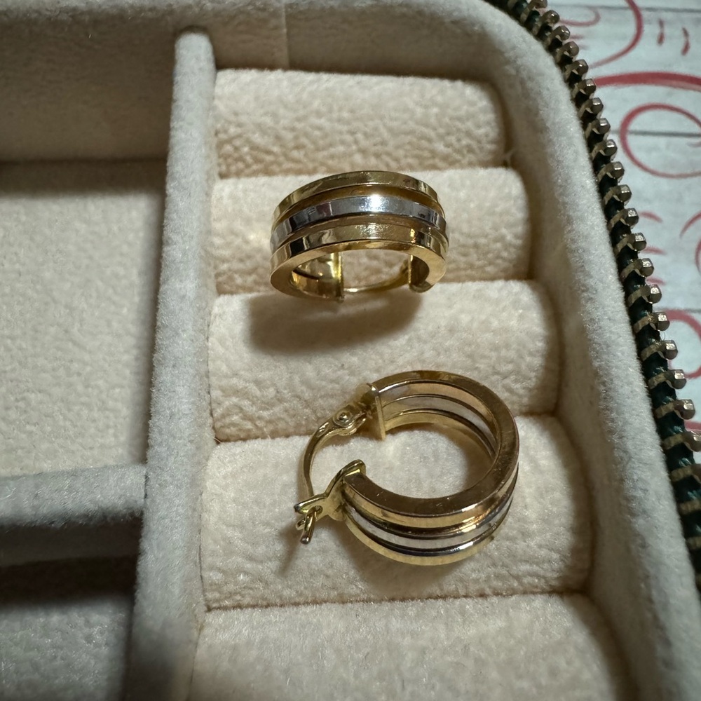 18k Real Tricolor Gold